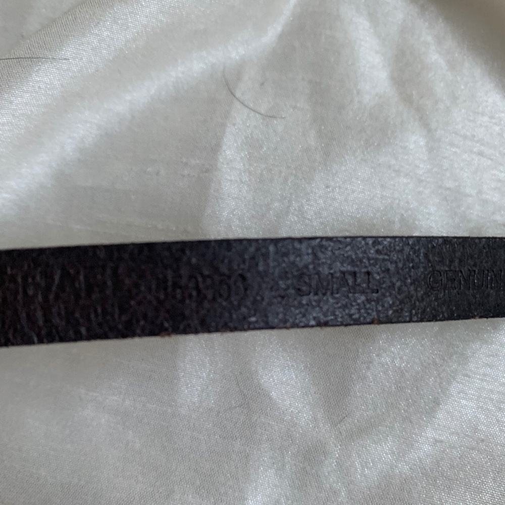Michael Kors Brown Logo Leather Skinny Belt sz S - Picture 4 of 5